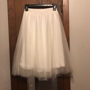 White tulle skirt